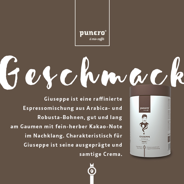 Giuseppe punero Caffè Geschmack