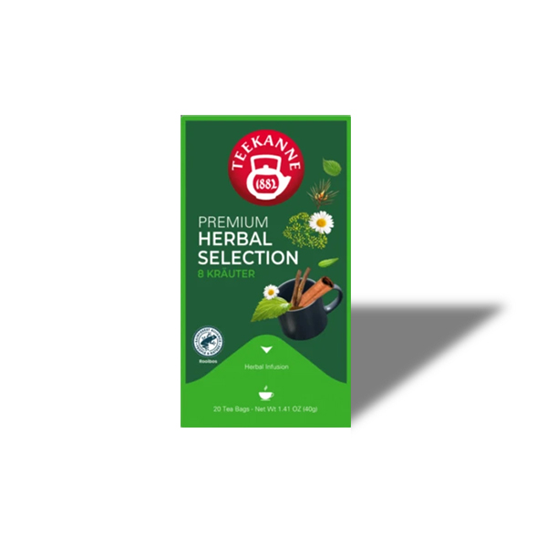 Premium 8 Kräutertee ist eine frische, naturbelassene Mischung ausgewählter Kräuter, die zusammen einen harmonisch abgestimmten Tee ergeben.