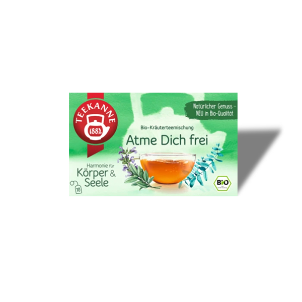 Nach einem ausgedehnten Spaziergang ist TEEKANNE BIO „Atme Dich frei“ die ideale Wahl. Die ausgewogene Kräutermischung aus Fenchel, Salbei und Eukalyptus entfaltet ein angenehm frisches Aroma und bringt die Kraft der Natur direkt in Deine Tasse. Lass Dich von diesem besonderen Geschmack begeistern und finde Deinen neuen Lieblingstee.