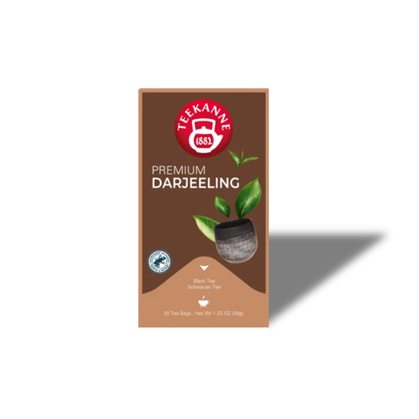 TEEKANNE Darjeeling ist ein Blatttee aus den renommierten Hochland-Teegärten Darjeelings. Er überzeugt durch seinen besonders feinen, blumigen Geschmack und eine goldgelbe Tassenfarbe.